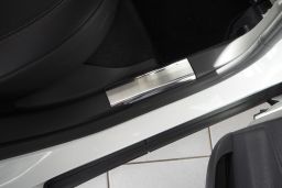 für Opel Vauxhall Mokka 2013-2019 Kick Plates TüRschweller Pedal StoßStange Kratzfeste Abdeckung SUVBUSI 4Pcs Auto Edelstahl Einstiegsleisten Trittplatten Guard Protector ZubehöRaufkleber