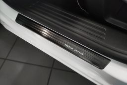 Door sill plates Opel Mokka B 2020-> stainless steel anthracite 4 pieces (OPE3MOEG) (1)