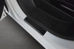 Door sill plates suitable for Opel Zafira Life 2019-present aluminium diamond plate matt black 4 pieces (2)