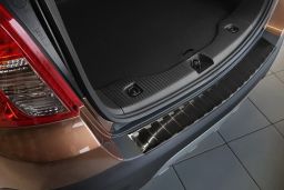 Opel Mokka 2012-2016 rear bumper protector stainless steel black (OPE6MKBP) (3)