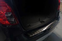 Opel Mokka X 2016-> rear bumper protector stainless steel black (OPE7MKBP) (1)