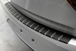 Rear bumper protector Opel Insignia B Grand Sport 2017-present 5-door hatchback stainless steel - carbon foil (OPE8INBA) (1)