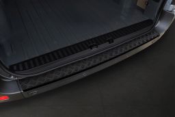 Rear bumper protector Opel Movano B 2010->   aluminium diamond plate matt black (OPE8MOBP) (1)