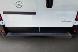 Rear bumper protector suitable for Opel Movano C 2023-present stainless steel brushed anthracite 2 pieces (2)