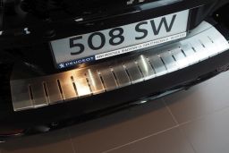 Rear bumper protector Peugeot 508 II SW 2019-> wagon stainless steel (PEU1058BA) (1)