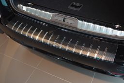 Rear bumper protector Peugeot 508 II SW 2019-present wagon stainless steel - carbon foil (2)