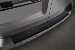 Rear bumper protector Peugeot Traveller 2016->   aluminium diamond plate anthracite matt (PEU11TRBP) (1)