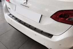 Rear bumper protector Peugeot 308 II SW 2014-2021 wagon stainless steel anthracite - Strong (PEU1438BP) (1)
