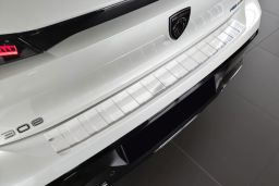 Rear bumper protector Peugeot 308 III 2021-> 5-door hatchback stainless steel (PEU1538BP) (1)