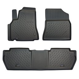 Peugeot Partner II (B9) 2008- van foot mat set PE/TPE rubber / automatten set PE/TPE rubber / Fußmatten Set PE/TPE Gummi / jeu tapis auto PE/TPE caoutchouc (PEU1PAFM)