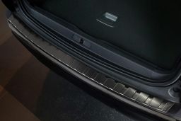 Peugeot 3008 II 2016-> 5-door hatchback rear bumper protector stainless steel black (PEU230BP) (1)