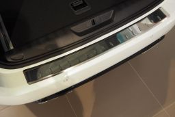 Rear bumper protector Peugeot 308 II SW 2014-present wagon stainless steel high gloss (PEU338BA) (1)