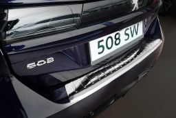 Peugeot 508 II SW 2019-> rear bumper protector stainless steel (PEU958BP) (1)