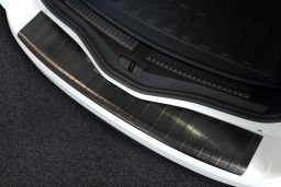 Renault Mégane IV Estate - Grandtour 2016-> wagon rear bumper protector stainless steel black (REN7MEBP) (1)