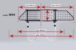 Saunders W-Wire universal dog guard - Hundegitter - hondenrek - grille pare-chien W94 (10)