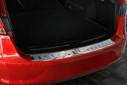 Seat Leon ST (5F) 2014-> wagon rear bumper protector stainless steel high gloss (SEA3LEBP) (1)