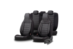 Seat covers comfortline citybug faux leather black anthracite (1)