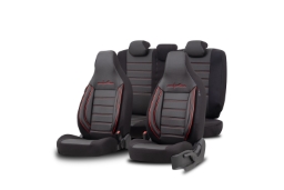 Seat covers comfortline citybug faux leather black red (1)