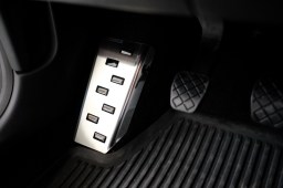 Foot rest trim suitable for Skoda Fabia III (NJ) 2014-2018 5-door hatchback stainless steel brushed (SKO1FAFA) (1)