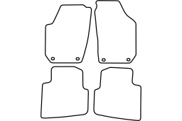 Skoda Roomster 2006-2015 car mat set (SKO1ROMV)