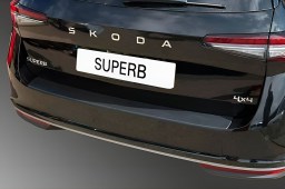 Rear bumper protector suitable for Skoda Superb IV Combi (B9) 2024-present wagon ABS - matt black (SKO1SUBR) (1)