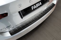 Rear bumper protector Skoda Fabia IV 2021-> 5-door hatchback stainless steel anthracite (SKO20FABP) (1)