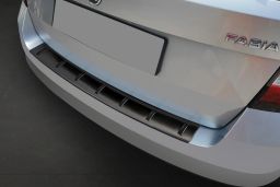 Rear bumper protector Skoda Fabia III Combi (NJ) 2014-2018 wagon stainless steel anthracite - Strong (SKO22FABP) (1)