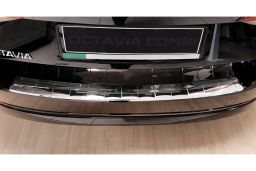 Rear bumper protector Skoda Octavia IV Combi (NX) 2020-present wagon stainless steel high gloss (SKO39OCBP) (1)