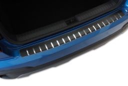Rear bumper protector suitable for Skoda Kamiq (NW4) 2023->   stainless steel - carbon foil (SKO4KMBA) (1)