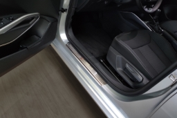 Door sill plates suitable for Skoda Fabia IV 2021-> 5-door hatchback stainless steel brushed 4 pieces (SKO5FAEG) (1)