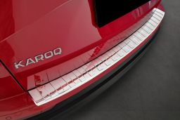 Rear bumper protector Skoda Karoq (NU) 2022-> stainless steel high gloss (SKO8KABP) (1)