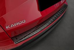 Rear bumper protector Skoda Karoq (NU) 2022-> stainless steel high gloss black (SKO9KABP) (1)