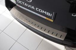 Rear bumper protector Skoda Octavia III Combi (5E) 2017-2020 wagon stainless steel (SKO9OCBA) (1)