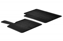 Smart ForTwo (W451) 2006-2014 3-door hatchback car mats set anti-slip Rubbasol rubber (SMA1FTFR)
