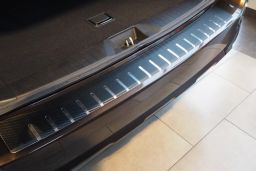 Rear bumper protector Subaru Outback V 2015-present wagon stainless steel - carbon foil (SUB7OUBA) (1)