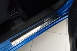 Door sill plates Suzuki Swift (AZ) 2017-present 5-door hatchback stainless steel - carbon foil (SUZ10SWEA) (1)