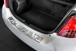 Toyota Yaris III 2014-> 3 & 5-door hatchback rear bumper protector stainless steel (TOY13YABP) (1)