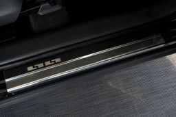 Door sill plates Toyota Corolla Cross 2022->   stainless steel - carbon foil (TOY17COEA) (1)