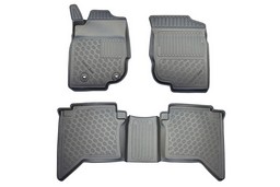 Car mats suitable for Toyota Hi-Lux VII 2004-2015 pickup Cool Liner PE/TPE rubber (TOY1HLFM-C) (1)