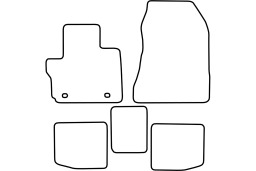 Toyota iQ 2009- car mat set (TOY1IQMV)