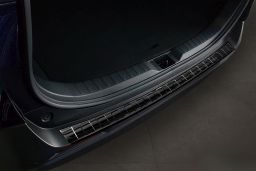Rear bumper protector Toyota RAV4 V (XA50) 2018-> stainless steel high gloss black (TOY22R4BP) (1)