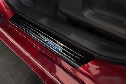 Door sill plates Toyota Yaris (XP21) 2020-present 5-door hatchback  stainless steel high gloss black 4 pieces