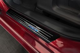 Door sill plates Toyota Yaris (XP21) 2020-> 5-door hatchback stainless steel high gloss black 4 pieces (TOY4YAEG) (1)