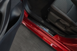 Door sill plates suitable for Toyota C-HR II 2023-> stainless steel high gloss anthracite 4 pieces (TOY8CHEG) (1)