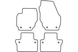 Volvo S80 II 2006-2016 4d car mat set (VOL2S8MV)