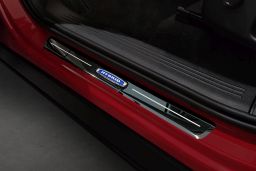 Door sill plates Volvo XC40 2017-> stainless steel high gloss black 4 pieces (VOL2X4EG) (1)