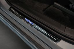 Door sill plates Volvo XC90 II 2015-> stainless steel high gloss black 4 pieces (VOL2X9EG) (1)