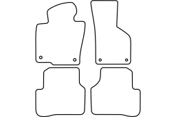 Volkswagen Passat CC (3C/35) 2008- 4d car mat set (VW11PAMV)
