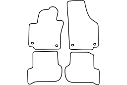 Volkswagen Golf Plus (1KP) 2004-2008 5d car mat set (VW12GOMV)