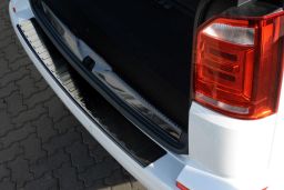 Volkswagen Transporter T6 2015-> rear bumper protector stainless steel black (VW12T6BP) (2)